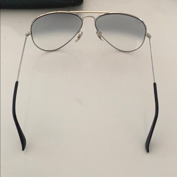 Ray-Ban Silver Polarized Aviators - Picture 3 of 4